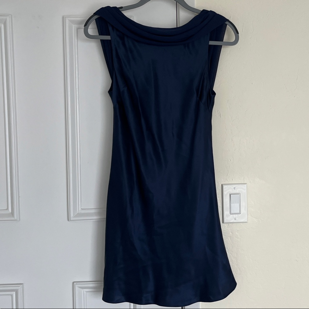 Jonelle Silk Reformation Navy Mini Dress